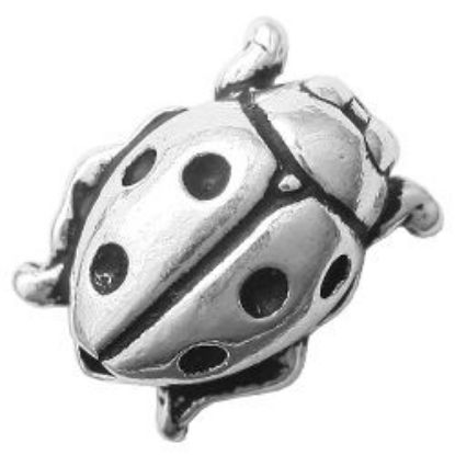 Picture of TierraCast Antiqued Silver Plated Ladybug Bead, 10x8mm