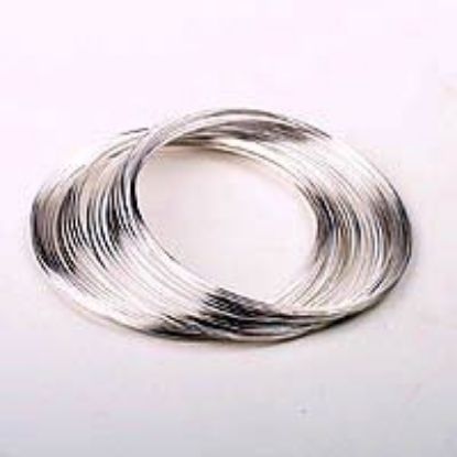 Picture of Beadalon Silver Plated Large Bracelet Memory Wire .025 Inch 1/2 oz