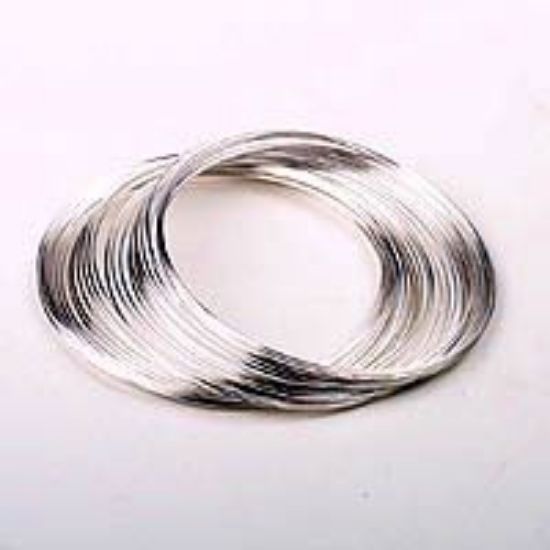 Picture of Beadalon Silver Plated Large Bracelet Memory Wire .025 Inch 1/2 oz
