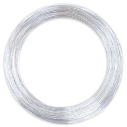 Picture of Beadalon German Style Round Silver Plated Wire 26 Gauge 65.6 Feet