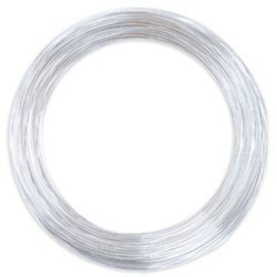 Picture of Beadalon German Style Round Silver Plated Wire 26 Gauge 65.6 Feet