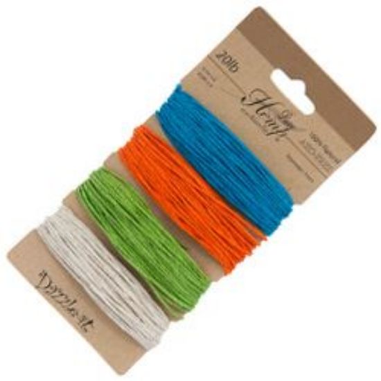 Picture of Natural Bright Colours 20lb, 100% Natural Hemp 1mm<br />4x29.9ft