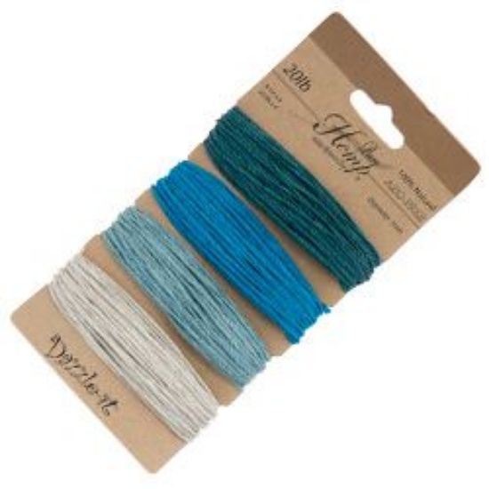 Picture of Shades of Aqua 20lb, 100% Natural Hemp 1mm<br />4x29.9ft