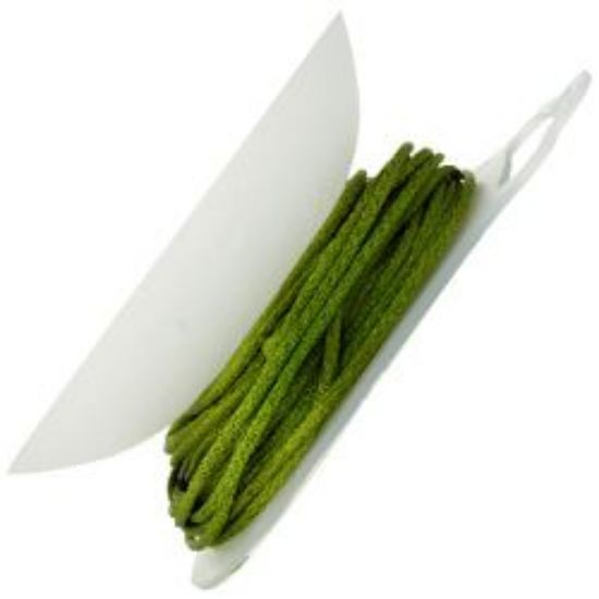 Picture of Olive Rattail Cord 1.5mm, 100% Nylon<br />20 yards with Reusable ~ Bobbin