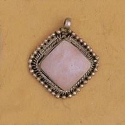 Picture of Square Bone Base Metal Pendant 24mm