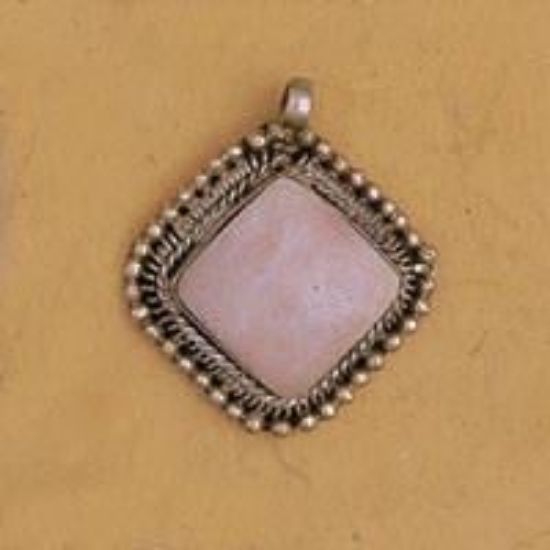 Picture of Square Bone Base Metal Pendant 24mm