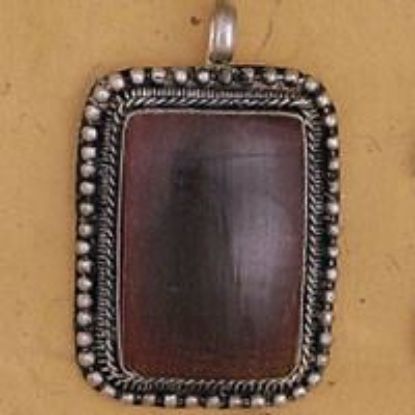 Picture of Rectangle Gold Horn Base Metal Pendant 31mm