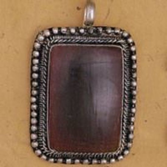 Picture of Rectangle Gold Horn Base Metal Pendant 31mm