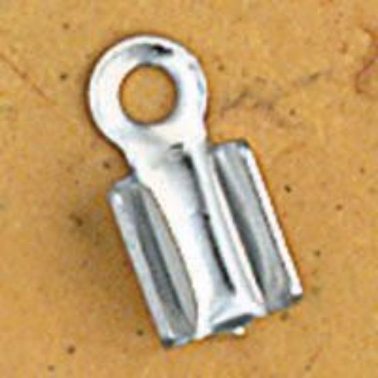 Picture of Silver Plated End Caps For 2mm Cord<br />10 End Caps
