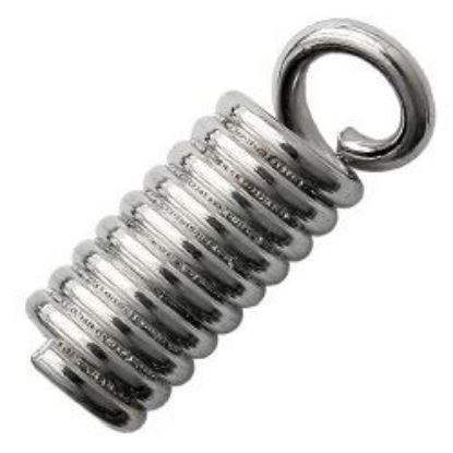 Picture of Nickel Plated Spring Caps for 2mm Cord<br />10 Caps