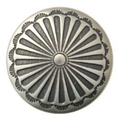 Picture of Nickel Silver Sunburst Concho w/ Loop 12mm