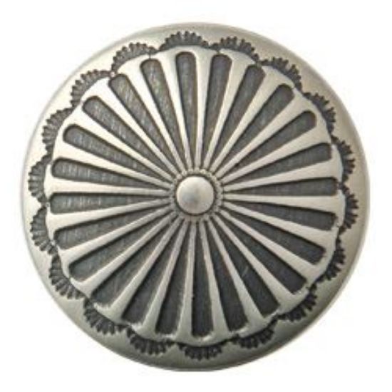 Picture of Nickel Silver Sunburst Concho w/ Loop 12mm