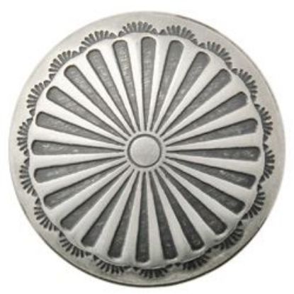 Picture of Nickel Silver Sunburst Concho w/ Loop 17mm