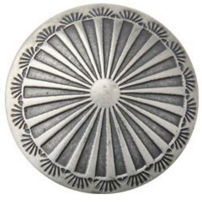 Picture of Nickel Silver Sunburst Concho w/ Loop 25mm