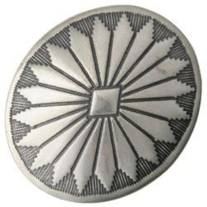 Picture of Nickel Silver Navajo Concho w/ Loop 29x34mm
