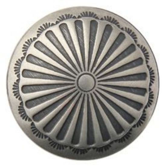 Picture of Nickel Silver Sunburst Concho w/ Screw 17mm