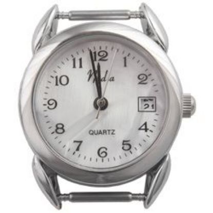 Picture of White with calendar Watch 30x26mm, Pin Size 12mm