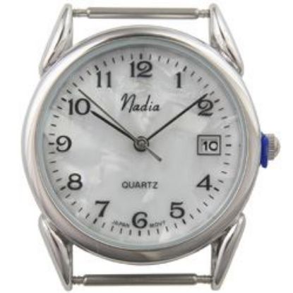 Picture of White Watch with calendar 38x35mm, Pin Size 18mm