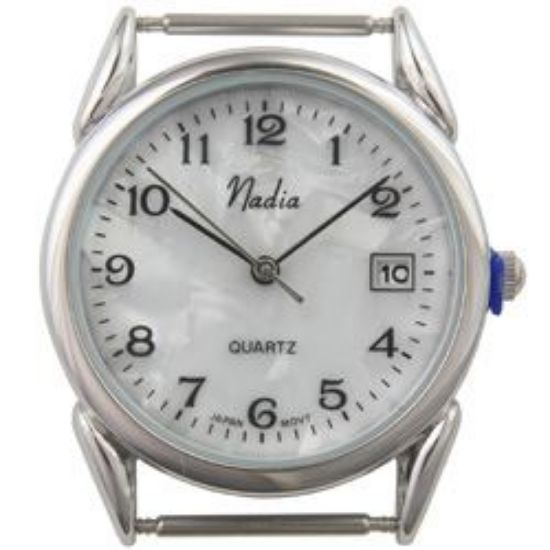 Picture of White Watch with calendar 38x35mm, Pin Size 18mm