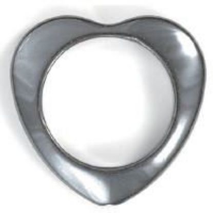 Picture of Hematine Heart Pendant 34mm, No Bail