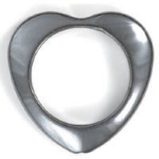 Picture of Hematine Heart Pendant 34mm, No Bail