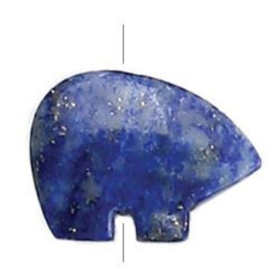 Picture of Fetish Lapis Lapis Drilled Bear, 13x18mm