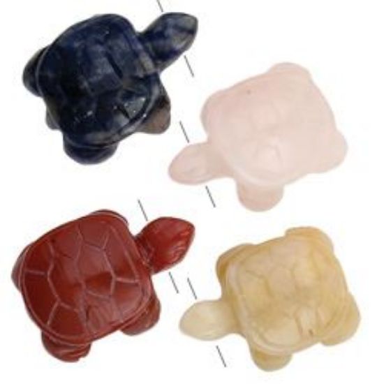 Picture of Fetish Gemstone, Assorted Solid Turtle, 20x30mm