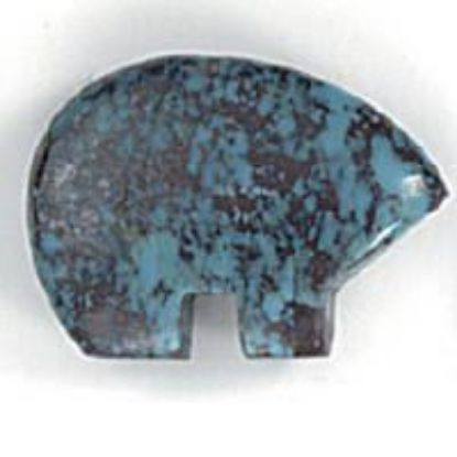Picture of Fetish Stabilized Turquoise Drilled Bear, 13x18mm