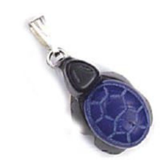Picture of Pendant, Lapis Turtle 2 Tone with Bail, 10x15mm