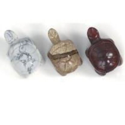 Picture of Fetish Gemstone, Assorted Drilled Turtle, 14x22mm