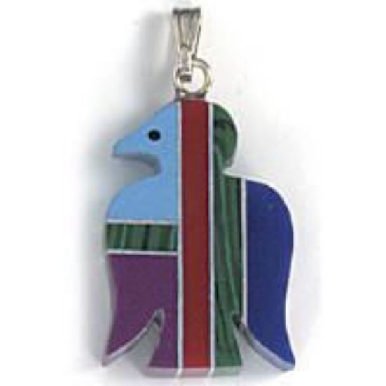 Picture of Pendant, Inlay Thunderbird Charm with Bail, 14x20mm