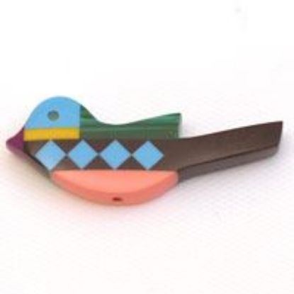 Picture of Fetish Inlay, Imitation Block Drilled Bird, 9x23mm