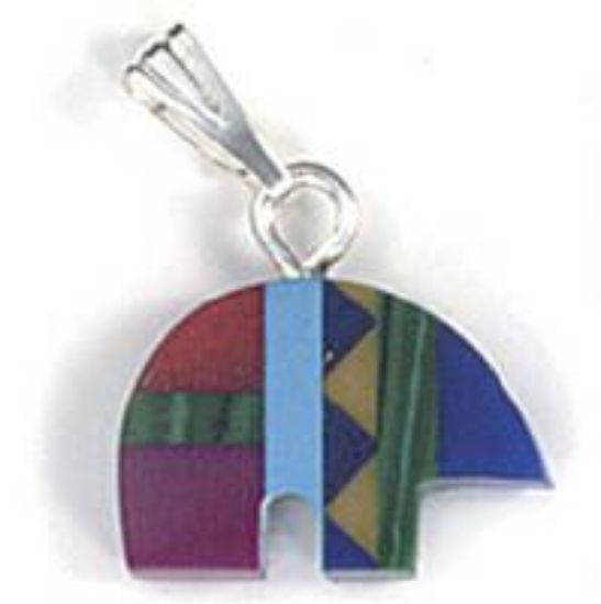 Picture of Pendant Inlay, Imitation Block Bear with Bail, 8x12mm