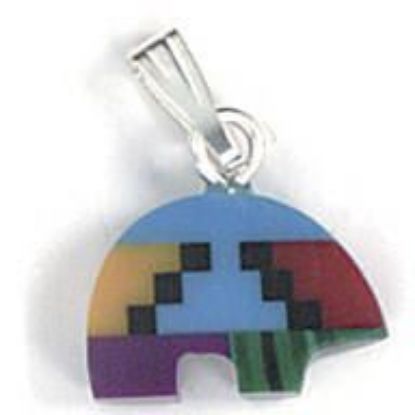 Picture of Pendant Inlay, Imitation Block Bear with Bail, 8x12mm