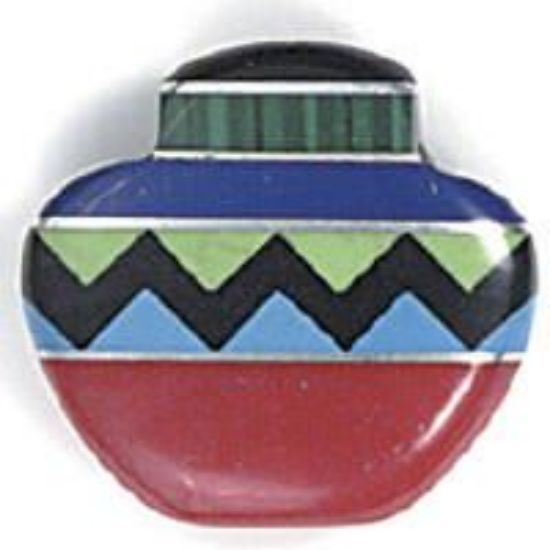 Picture of Fetish Inlay, Imitation Block with Metal Drilled Pot, 18mm