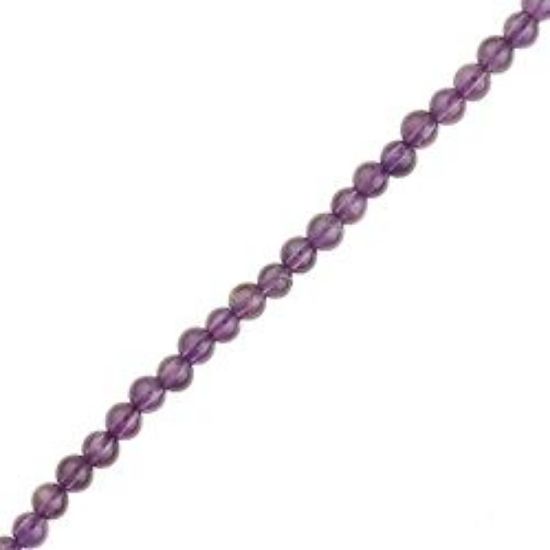 Picture of Amethyst Round Bead Grade A 4mm 16" Strand