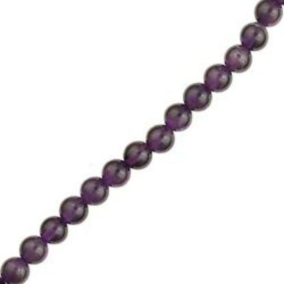 Picture of Amethyst Round Bead Grade "A" 6mm 16" Strand