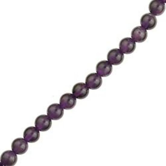 Picture of Amethyst Round Bead Grade "A" 6mm 16" Strand
