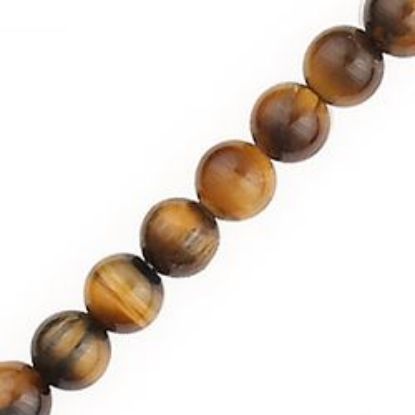 Picture of Tiger Eye Round Bead 6mm 16" Strand