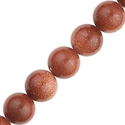 Picture of Goldstone Round Bead 8mm 16" Strand