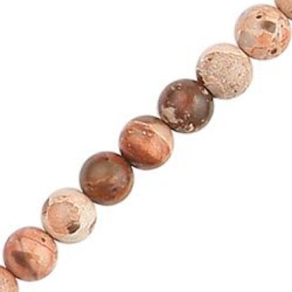 Picture of Jasper Poppy Round Bead 6mm 16" Strand