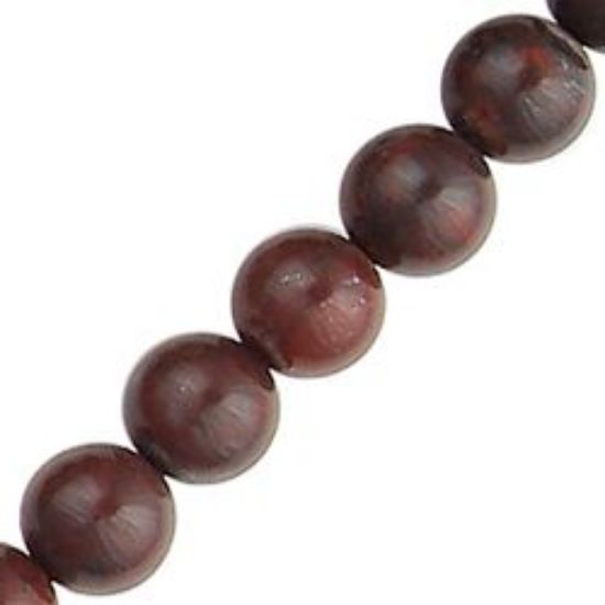 Picture of Jasper Poppy Round Bead 8mm 16" Strand