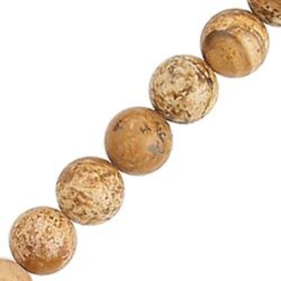 Picture of Jasper Picture Round Bead 8mm 16" Strand