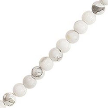Picture of White Howlite Round Bead 4mm 16" Strand