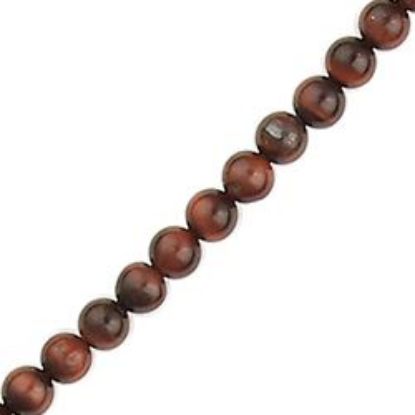 Picture of Red Tiger Eye Round Bead 4mm 16" Strand