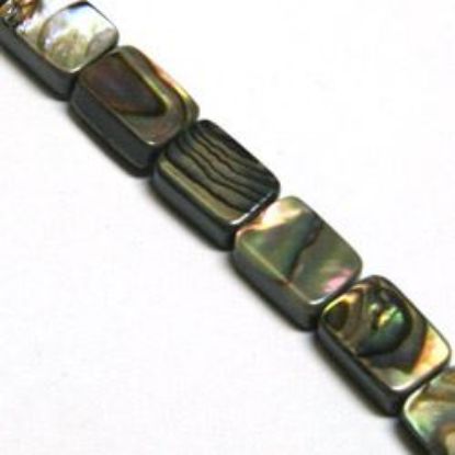 Picture of Abalone Flat Rectangle 6x8mm, 16" Strand