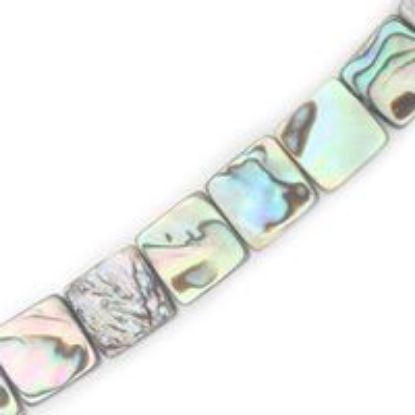 Picture of Abalone Flat Square 8mm 16" Strand