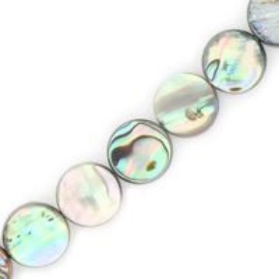 Picture of Abalone Dime 10mm 16" Strand