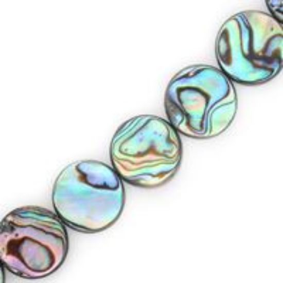 Picture of Abalone Dime 12mm 16" Strand