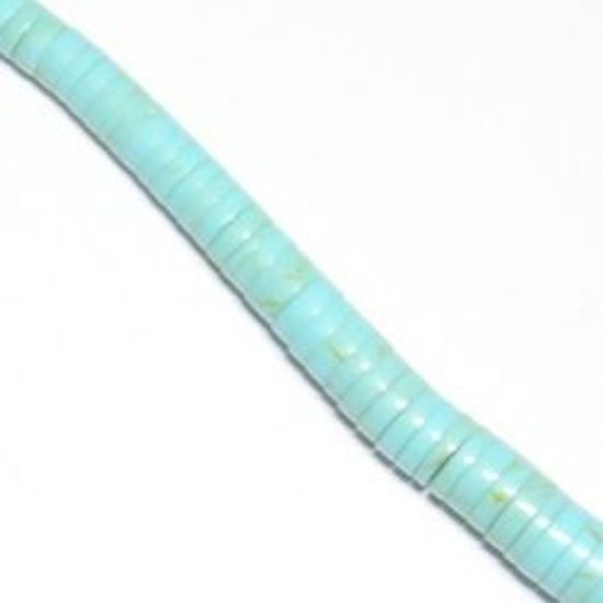 Picture of Block Light Turquoise#30 Graduated Heishi Beads 5-10mm,18" Strand